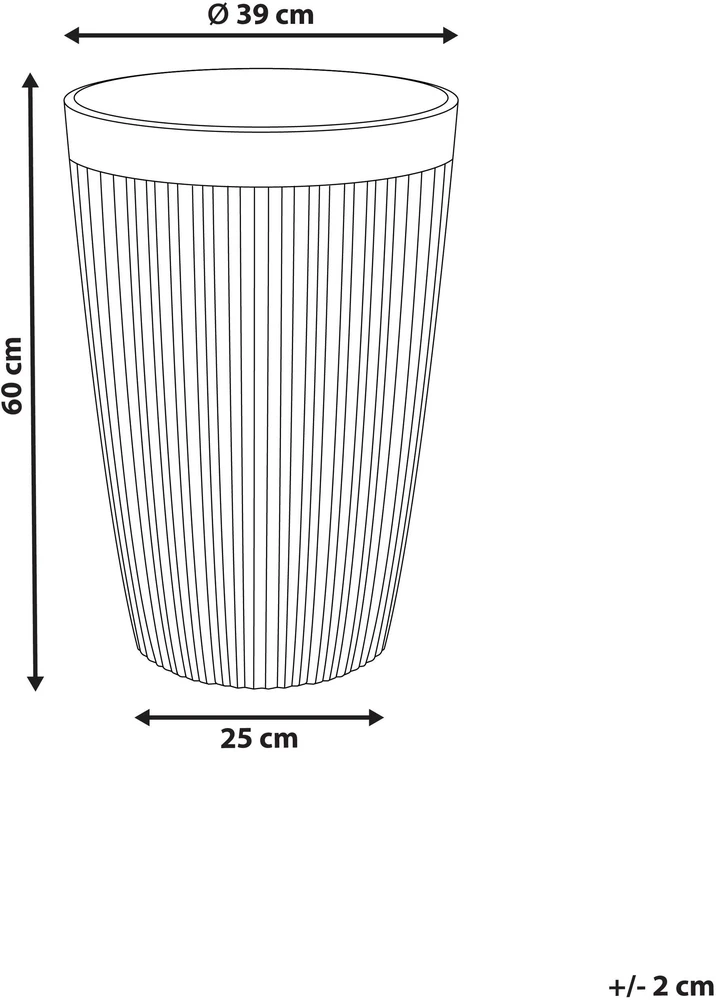 Beliani Gėlių vazonas KOLA 39 cm smėlio spalvos