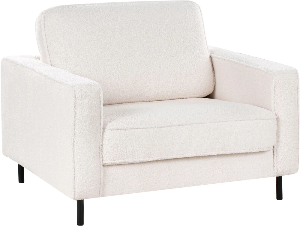 Sofa Beliani SAVALEN 4 vietų svetainės baldų komplektas, boucle audinys, balta spalva