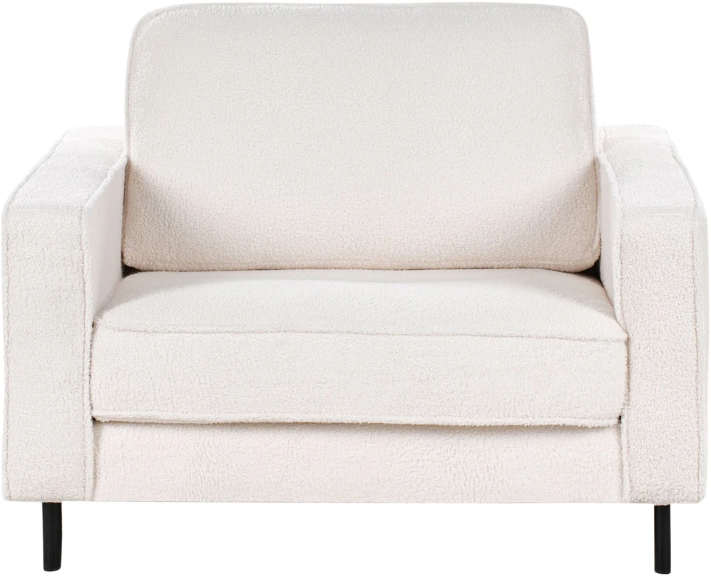 Sofa Beliani SAVALEN 4 vietų svetainės baldų komplektas, boucle audinys, balta spalva