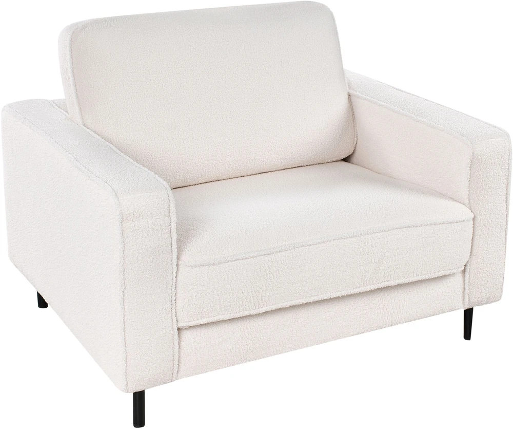Sofa Beliani SAVALEN 4 vietų svetainės baldų komplektas, boucle audinys, balta spalva
