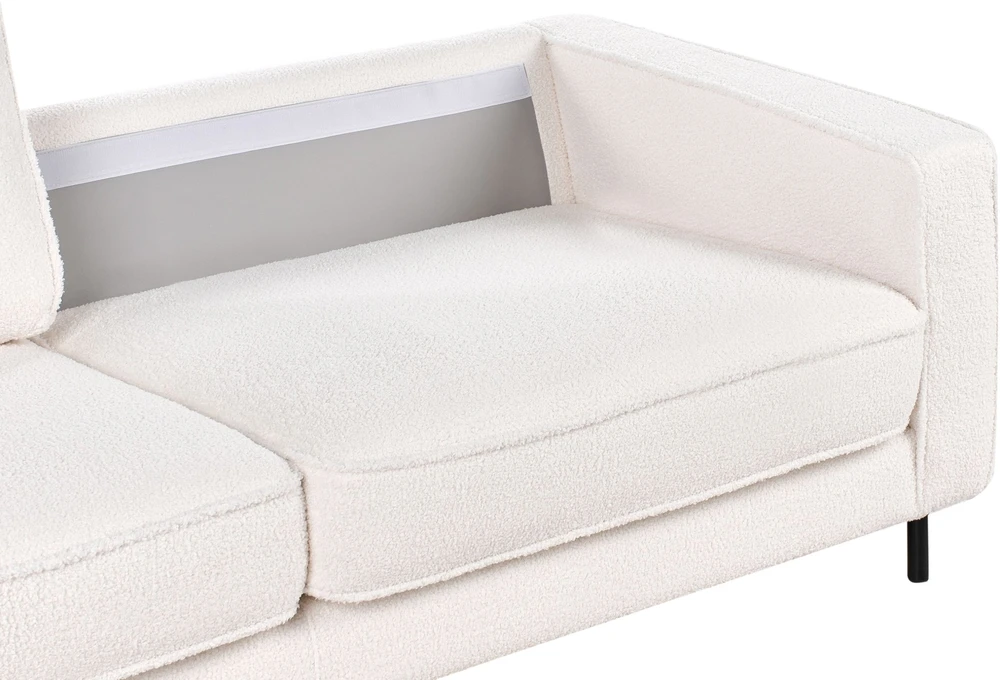 Sofa Beliani SAVALEN 4 vietų svetainės baldų komplektas, boucle audinys, balta spalva