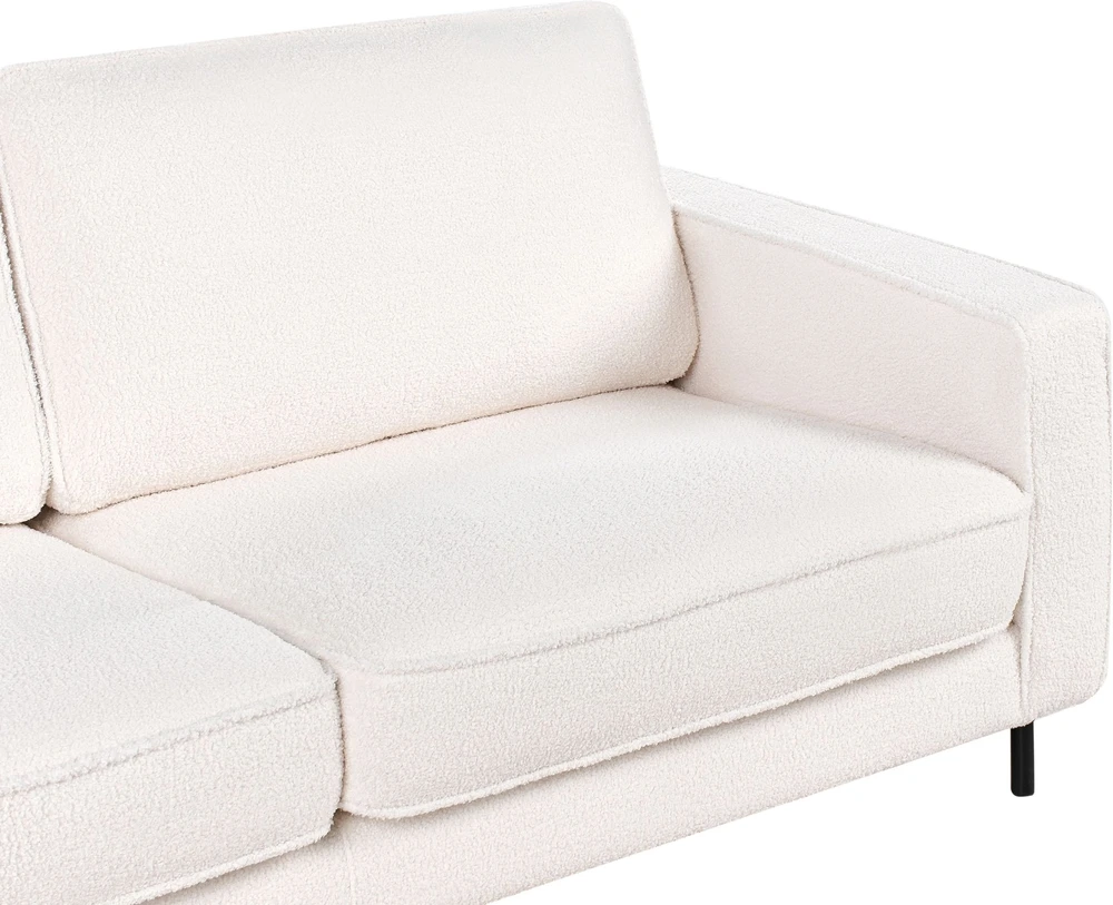 Sofa Beliani SAVALEN 4 vietų svetainės baldų komplektas, boucle audinys, balta spalva
