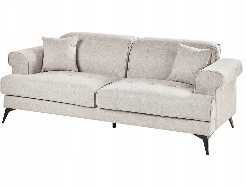 Sofa Beliani 5 vietų minkštas kampas SKIVE smėlio pilkos spalvos