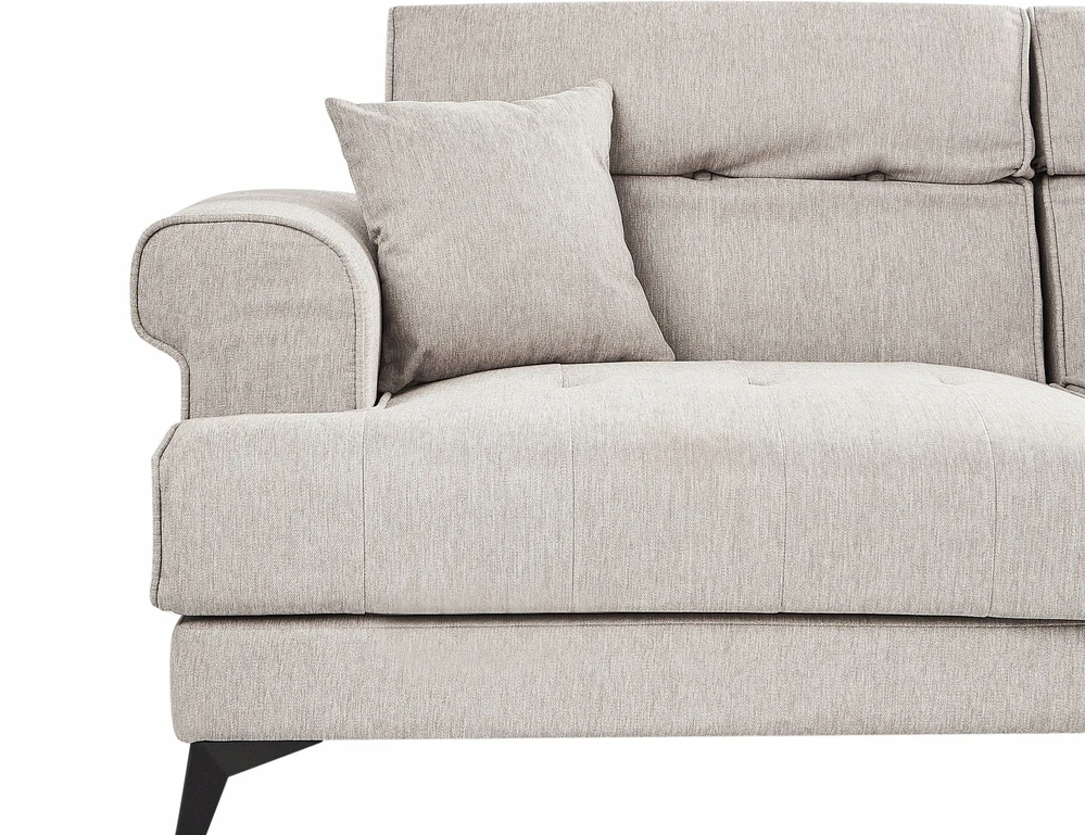 Sofa Beliani 5 vietų minkštas kampas SKIVE smėlio pilkos spalvos