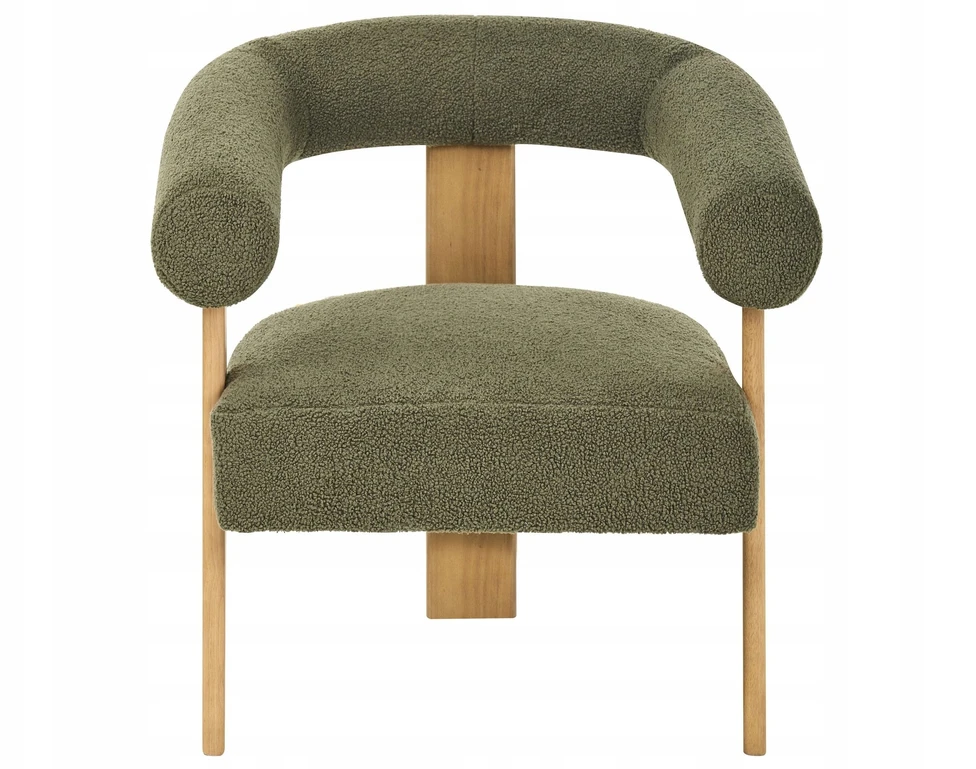 Sofa Beliani Svetainės baldų komplektas ILBRO Boucle žalias/šviesiai rudas