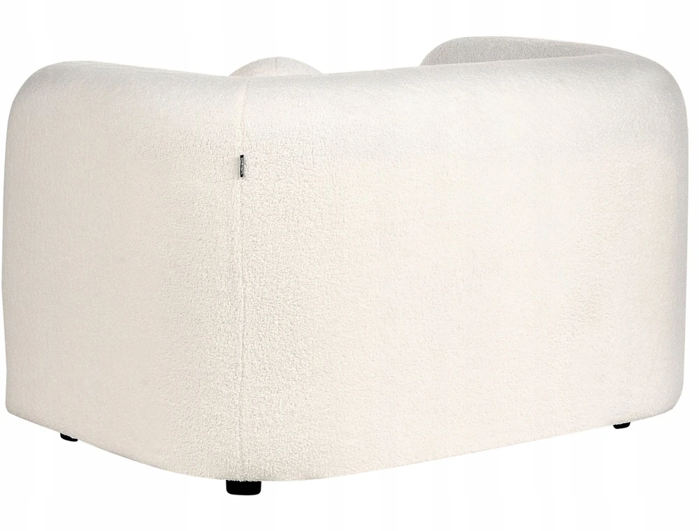 Sofa Beliani 5 vietų svetainės baldų komplektas LEIREN, baltos spalvos, bouclé audinys