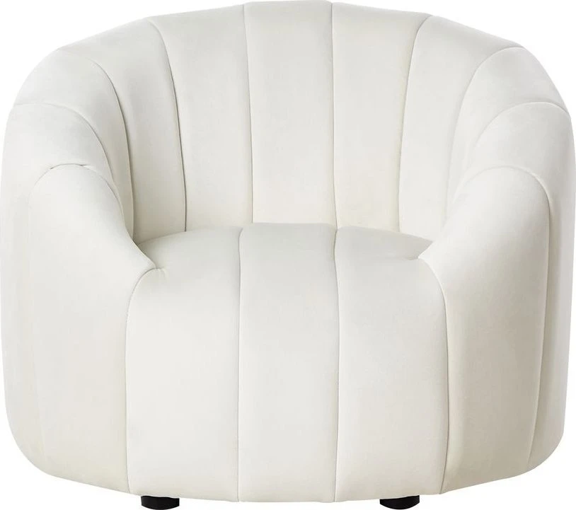 Sofa Beliani 6 vietų svetainės baldų komplektas MALUNG, veliūras, kreminė balta