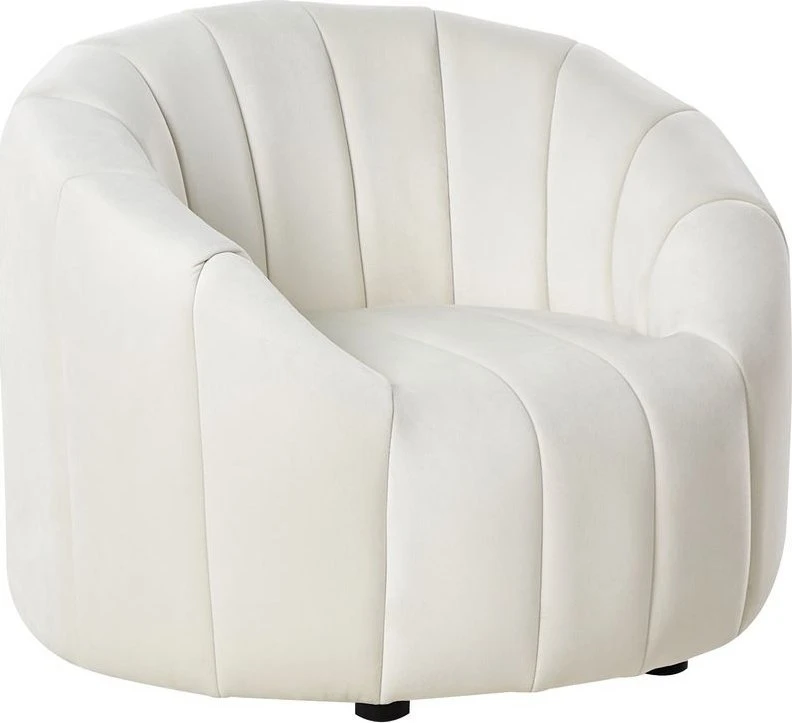 Sofa Beliani 6 vietų svetainės baldų komplektas MALUNG, veliūras, kreminė balta