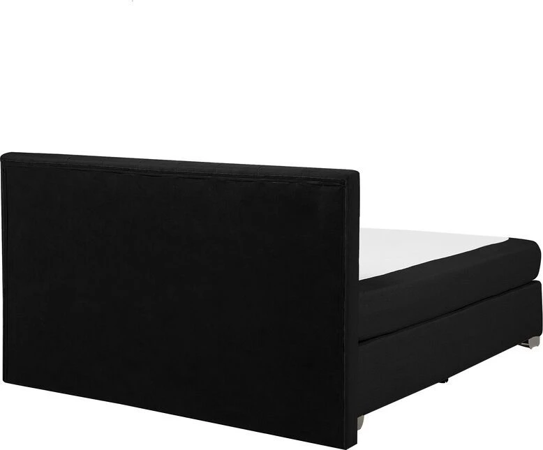 Beliani Kontinentinė lova ADMIRAL 140 x 200 cm, juoda