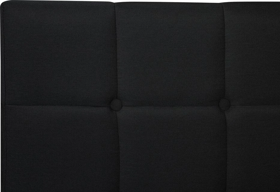 Beliani Kontinentinė lova ADMIRAL 140 x 200 cm, juoda