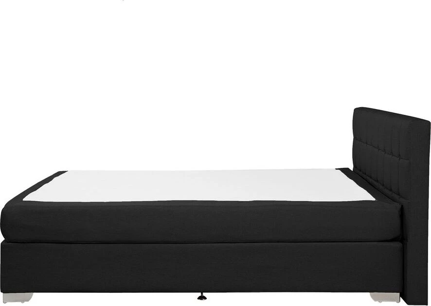 Beliani Kontinentinė lova ADMIRAL 140 x 200 cm, juoda