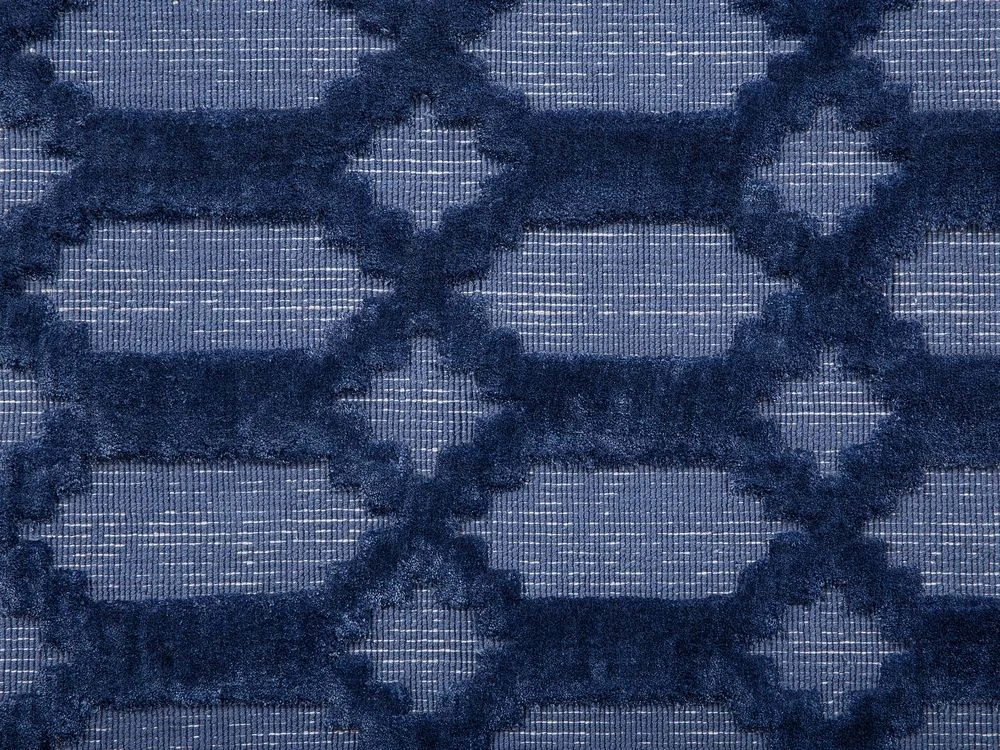 Beliani Kilimas CIZRE tamsiai mėlynas 140 x 200 cm viskozė