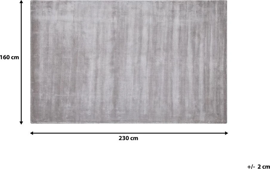 Beliani Kilimas GESI II šviesiai pilkas 160 x 230 cm viskozė