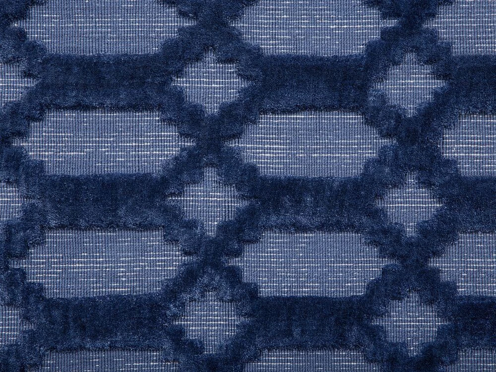 Beliani Kilimas CIZRE tamsiai mėlynas 160 x 230 cm viskozė