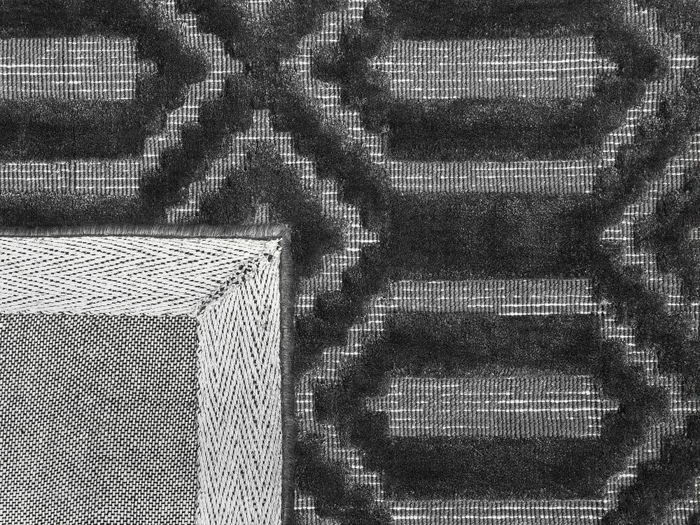 Beliani Kilimas ADATEPE tamsiai pilkas 160 x 230 cm viskozė