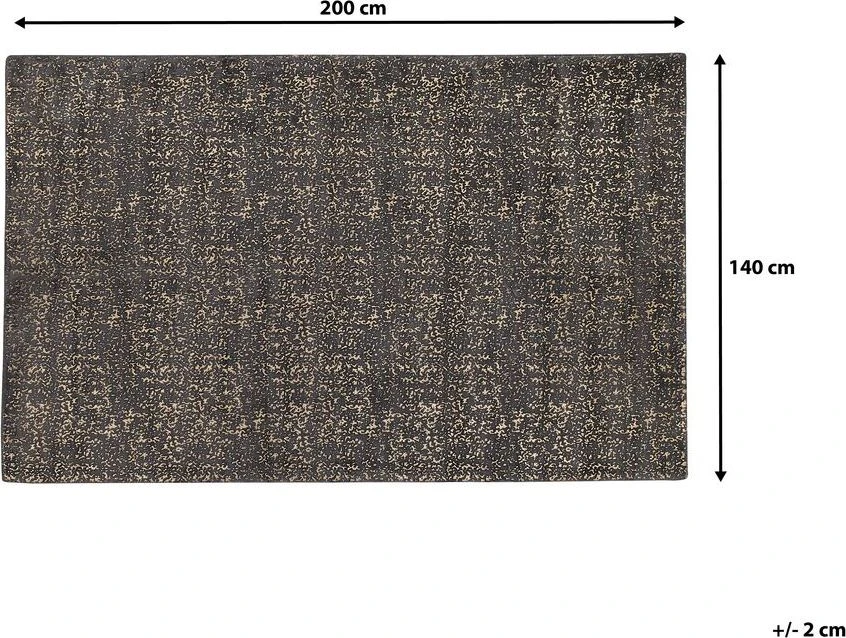 Beliani Kilimas ESEL auksinis 140 x 200 cm viskozė