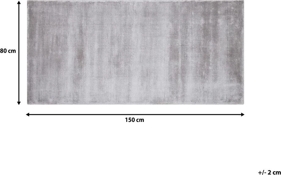 Beliani Kilimas GESI II Šviesiai pilkas 80 x 150 cm viskozė