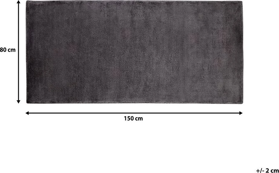 Beliani Kilimas GESI II Tamsiai pilkas 80 x 150 cm Viskozė