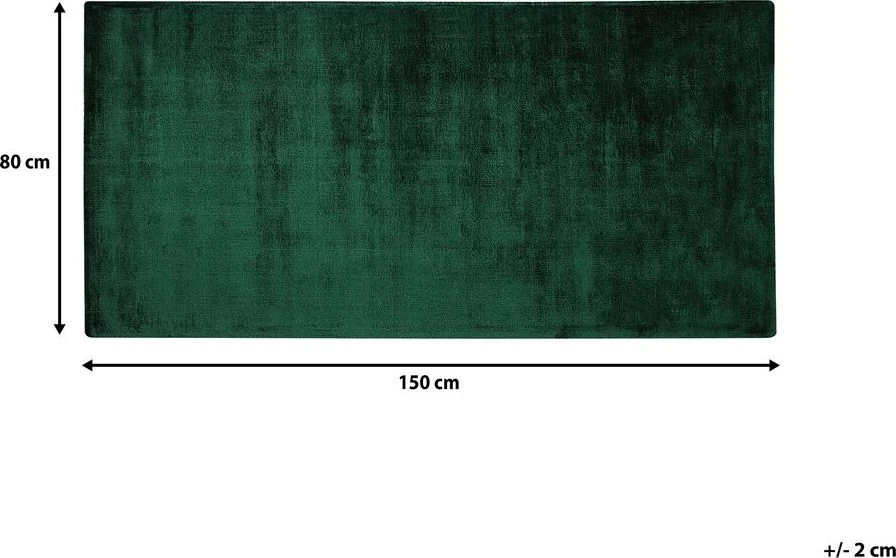 Beliani Kilimas GESI II tamsiai žalias 80 x 150 cm viskozė