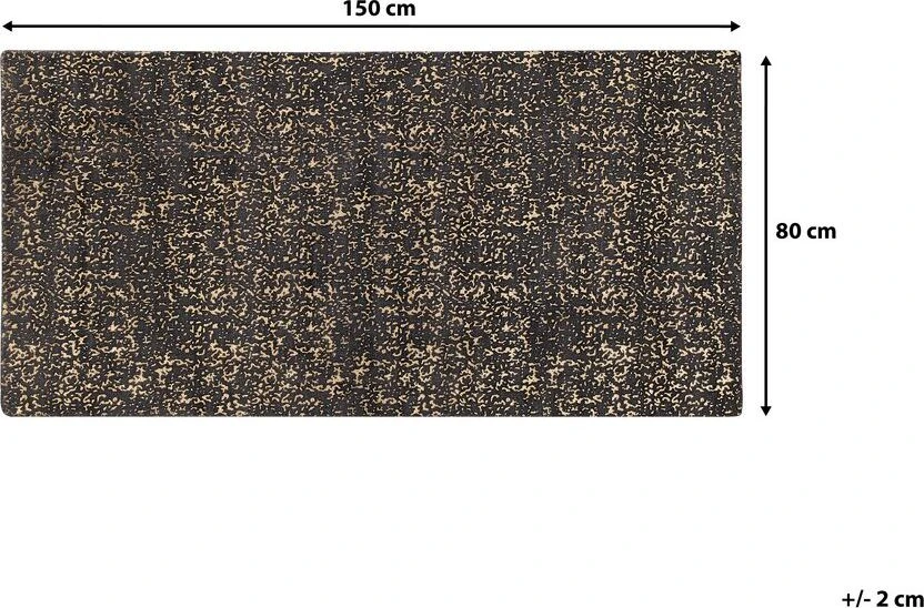 Beliani Kilimas ESEL auksinis 80 x 150 cm viskozė