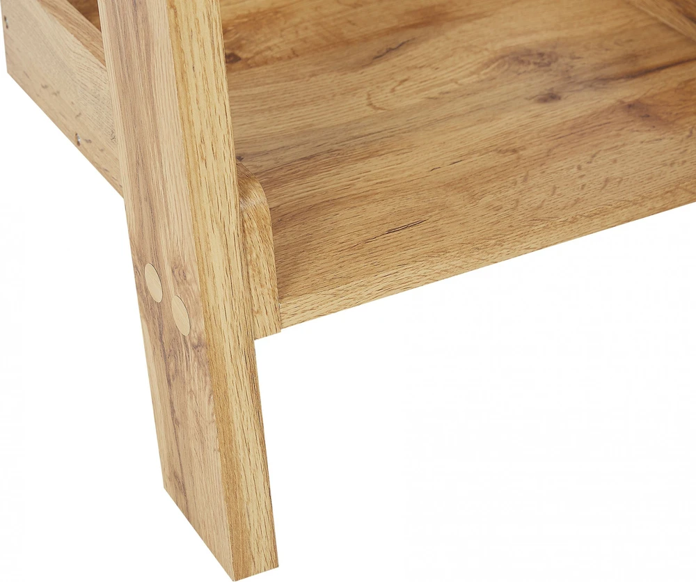Beliani 5 lentynų pastatoma lentyna MOBILE DUO 169 cm šviesiai ruda