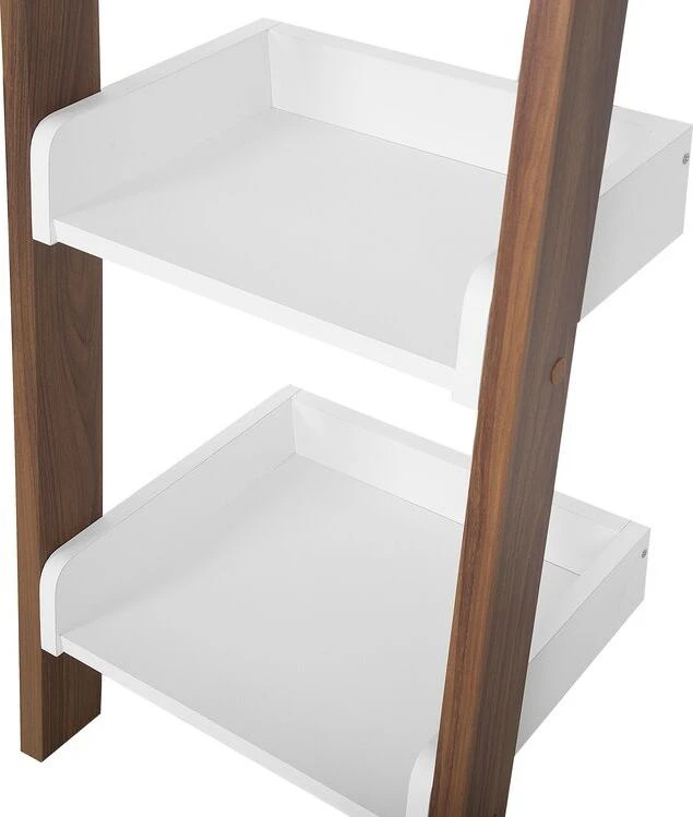 Beliani 5 lentynų stovas MOBILE DUO 166 cm rudas/baltas