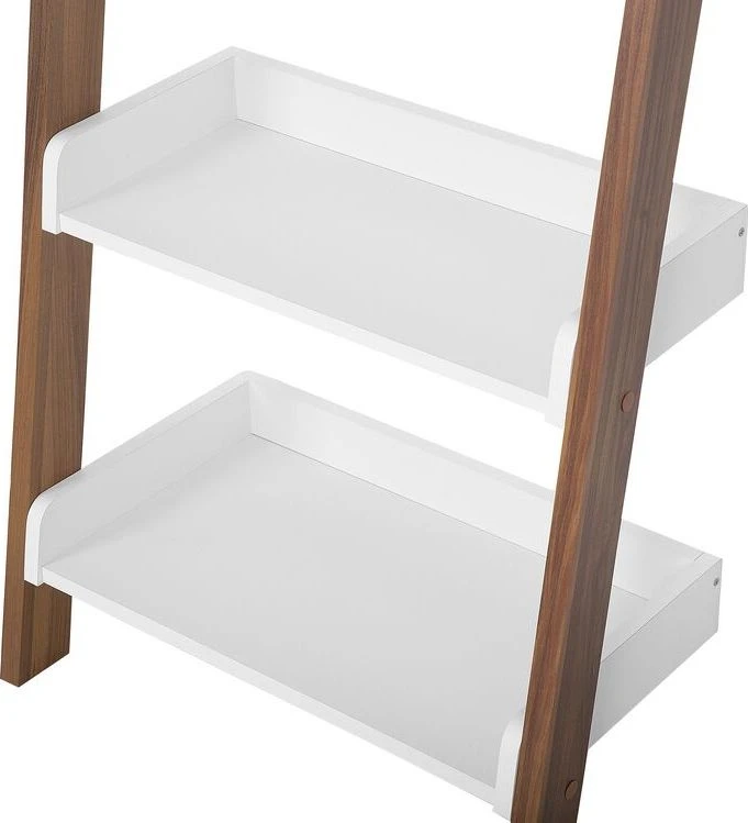 Beliani 5 lentynų stovas MOBILE TRIO 164 cm, rudas/baltas