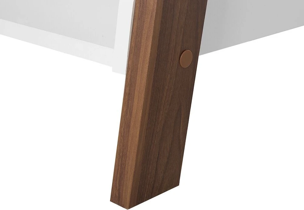 Beliani 5 lentynų stovas MOBILE TRIO 164 cm, rudas/baltas