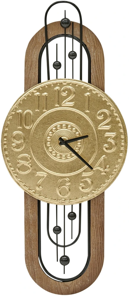 Beliani Sieninis laikrodis NOBELIUM 36 cm metalinis auksinis