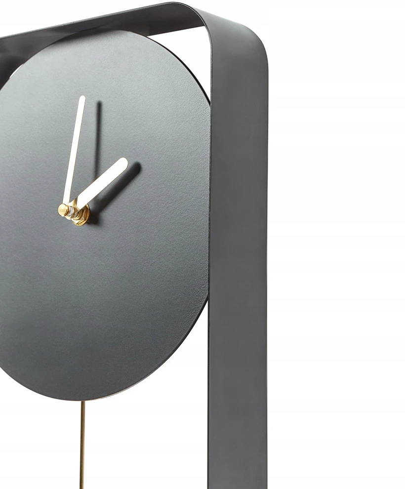 Beliani Sieninis laikrodis SERVOZ 21 cm metalinis juodas