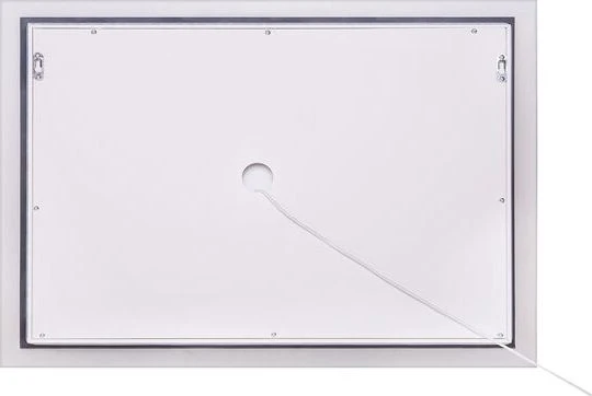 Beliani Vonios veidrodis su LED apšvietimu ADOUR 80 cm x 60 cm, sidabrinis