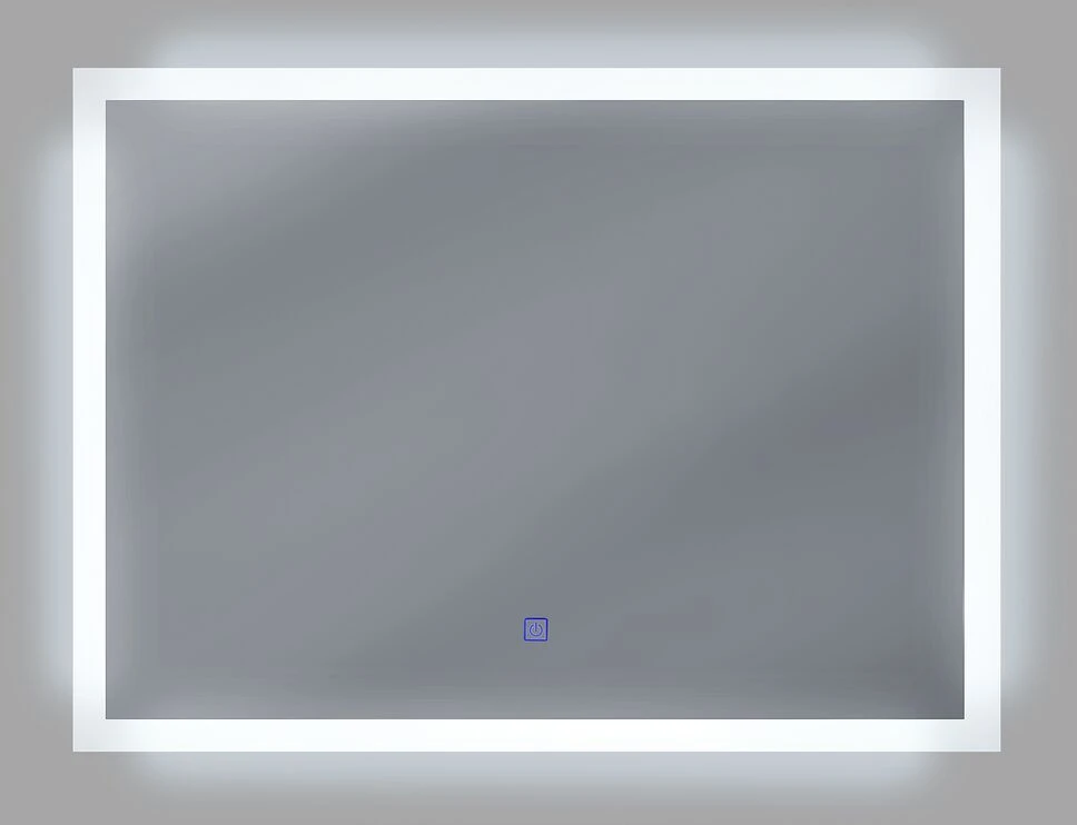 Beliani Vonios veidrodis su LED apšvietimu ADOUR 80 cm x 60 cm, sidabrinis