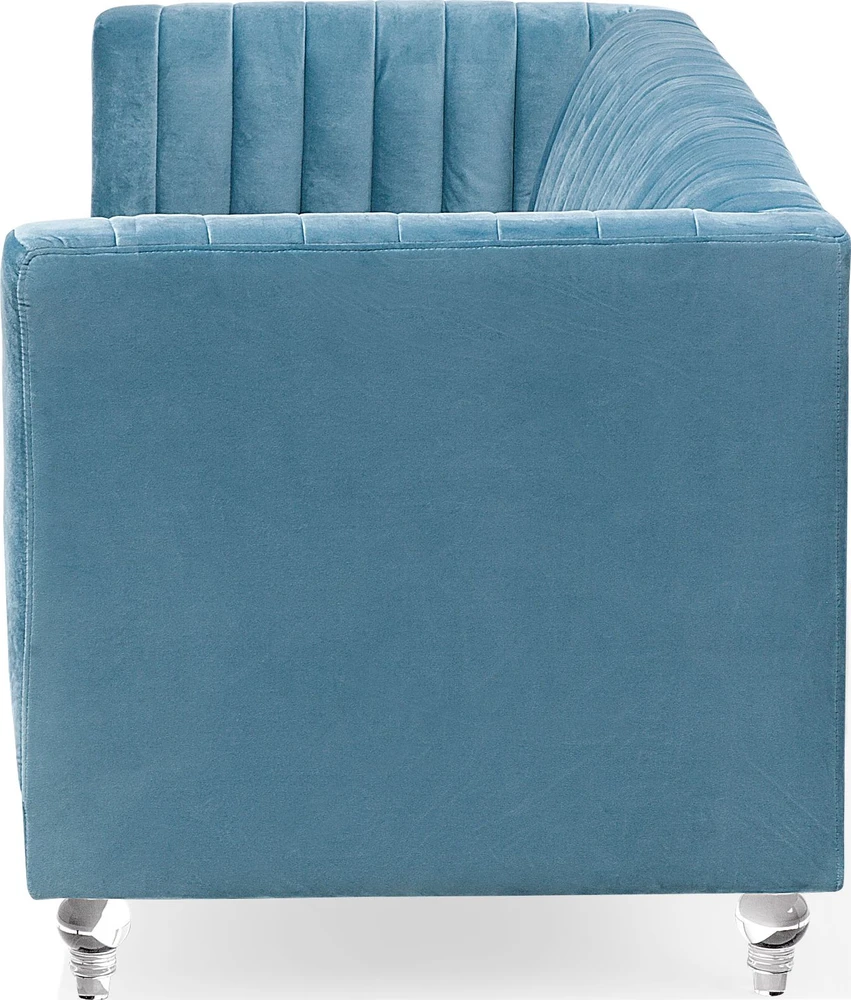 Beliani 3 vietų sofa ARVIKA aksominė mėlyna