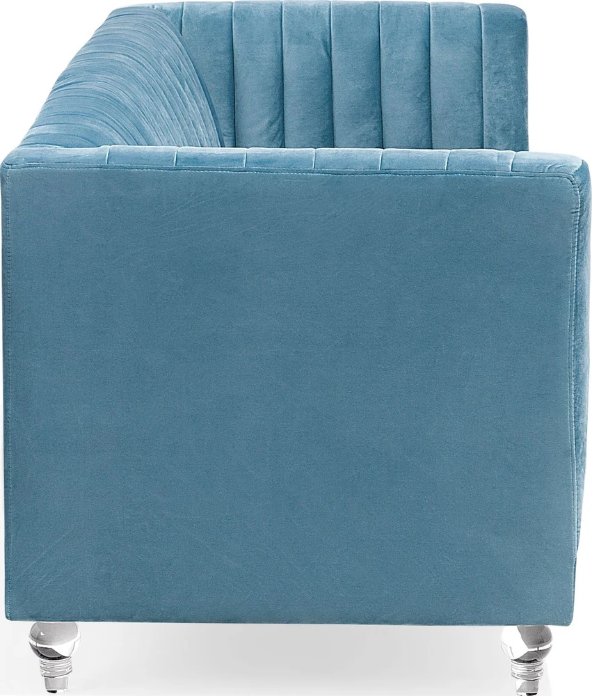 Beliani 3 vietų sofa ARVIKA aksominė mėlyna