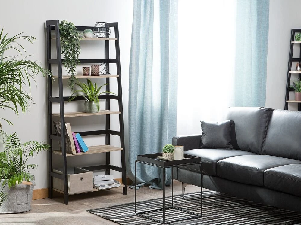 Beliani 5 lentynų stovas CROYDON 163 cm juodas