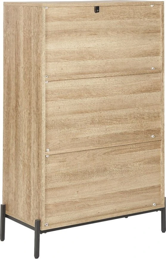 Beliani Knygų lentyna MOINES 135 cm ruda/juoda