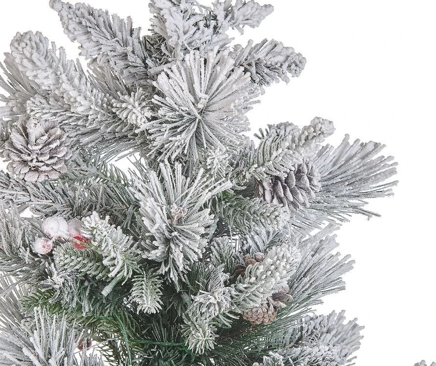 Beliani Apšarmajusi dirbtinė LED Kalėdų eglutė MALIGNE 90 cm balta