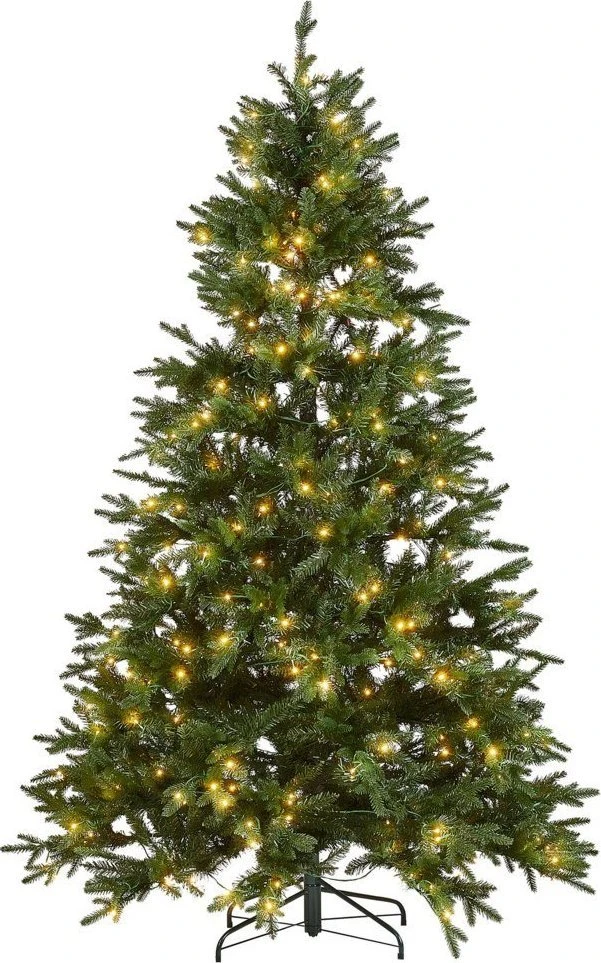 Beliani Dirbtinė LED Kalėdų eglutė FIDDLE 210 cm žalia