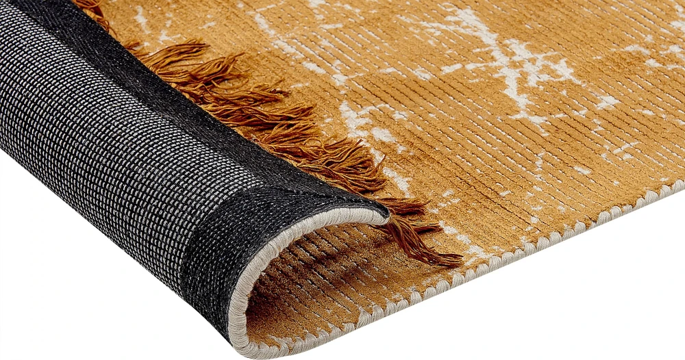 Beliani Kilimas HANLI oranžinis 80 x 150 cm viskozė