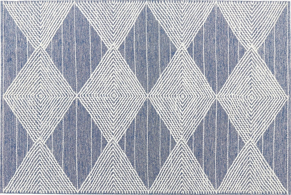 Beliani Kilimas DATCA Mėlynas 160 x 230 cm Vilnonis