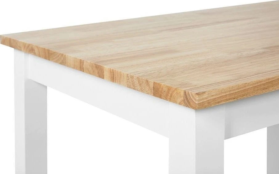 Beliani Valgomojo stalas BATTERSBY šviesus ąžuolas 80 cm 80 cm