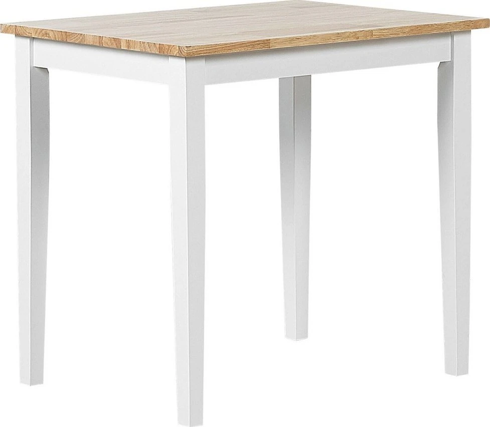 Beliani Valgomojo stalas BATTERSBY šviesus ąžuolas 80 cm 80 cm