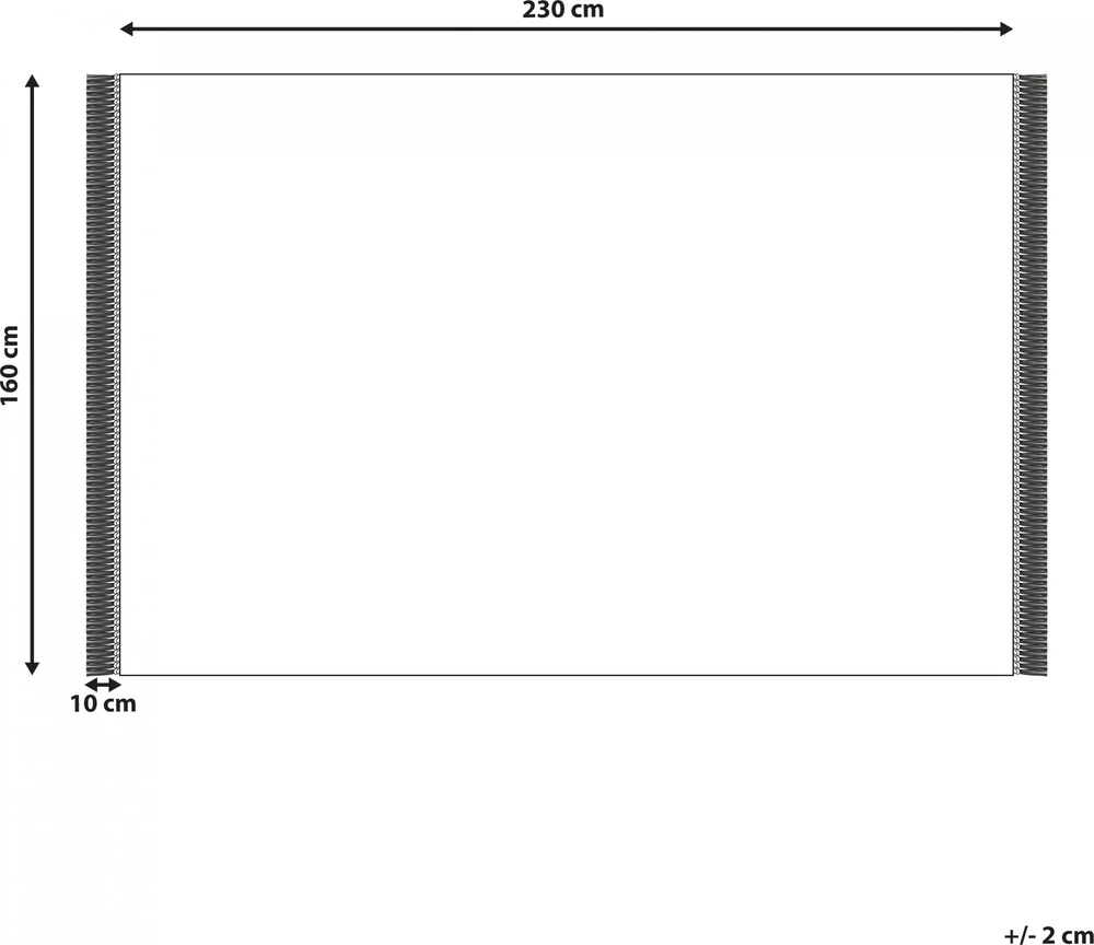 Beliani Kilimas SAZLI smėlio spalvos 160 x 230 cm medvilninis