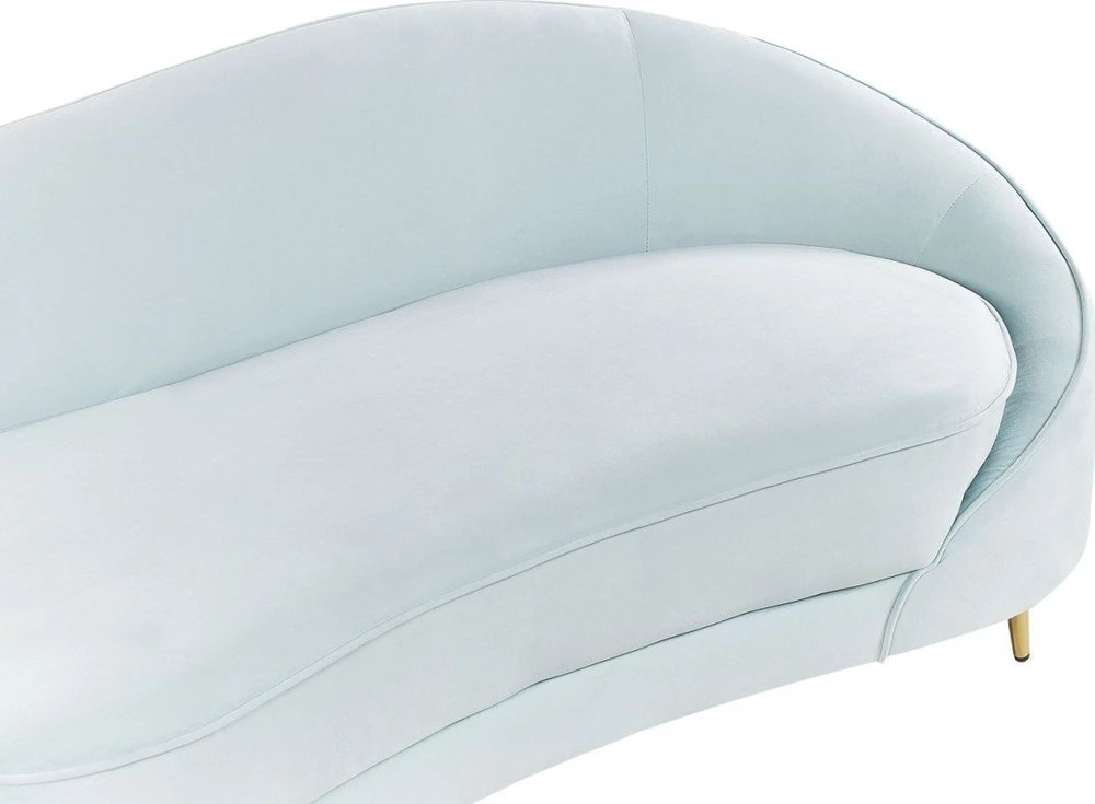 Beliani 2 vietų sofa SAVAR veliūrinė žydra