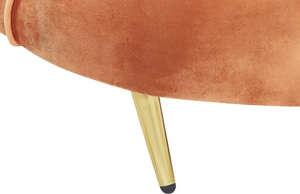 Beliani 2 vietų sofa SAVAR veliūrinė oranžinė