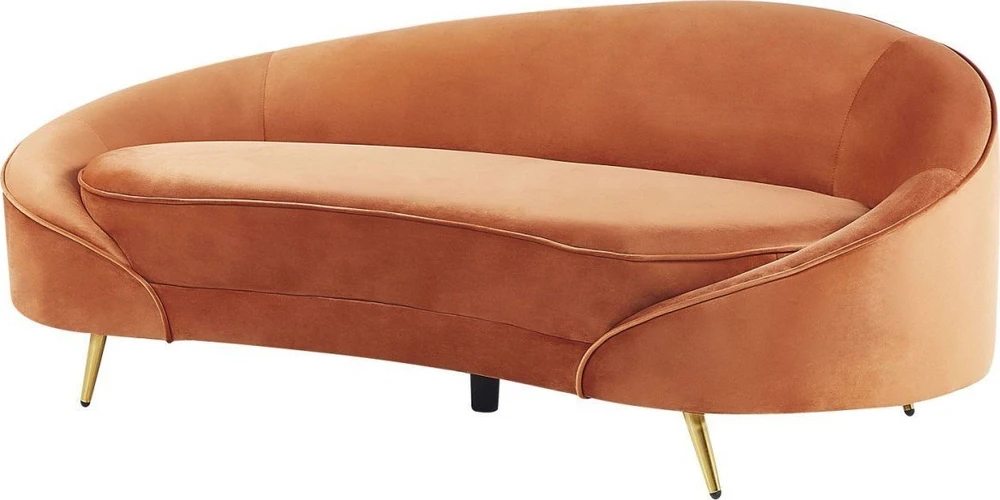 Beliani 2 vietų sofa SAVAR veliūrinė oranžinė