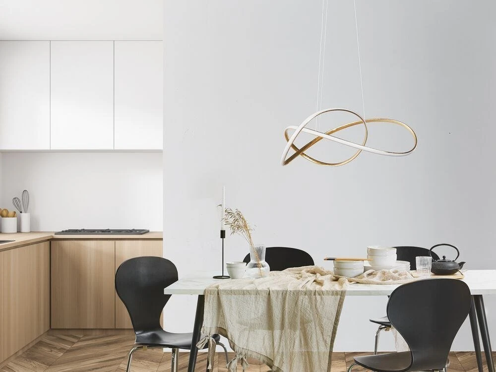 Pakabinamas šviestuvas Beliani Pakabinamas LED šviestuvas TUMEN Metal Gold