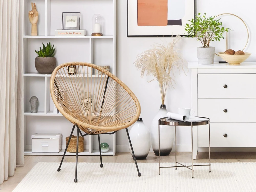 Beliani Sodo kėdė ACAPULCO II Technorattan Natūrali