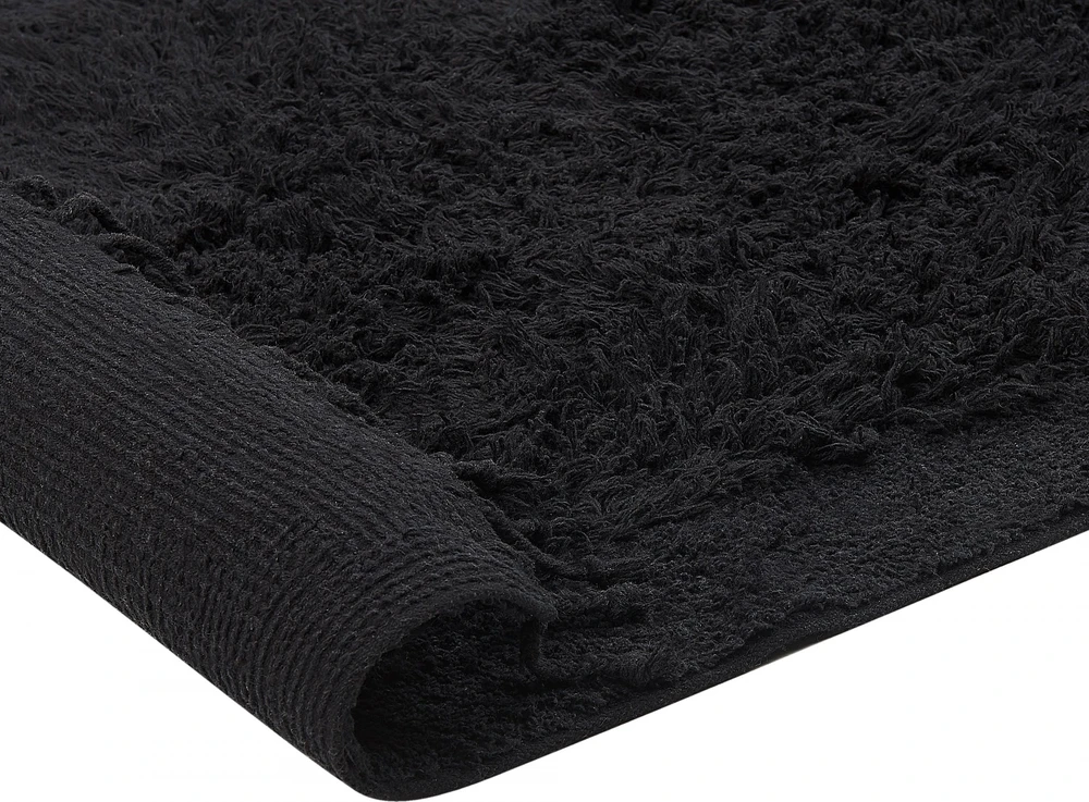 Beliani Kilimas BITLIS juodas 140 x 200 cm medvilninis