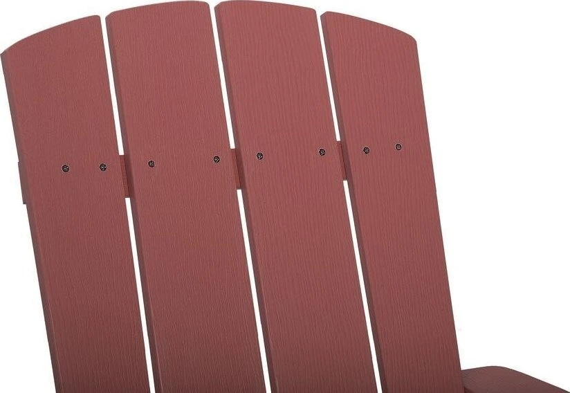 Beliani Sodo kėdė ADIRONDACK su kojų atrama, raudona